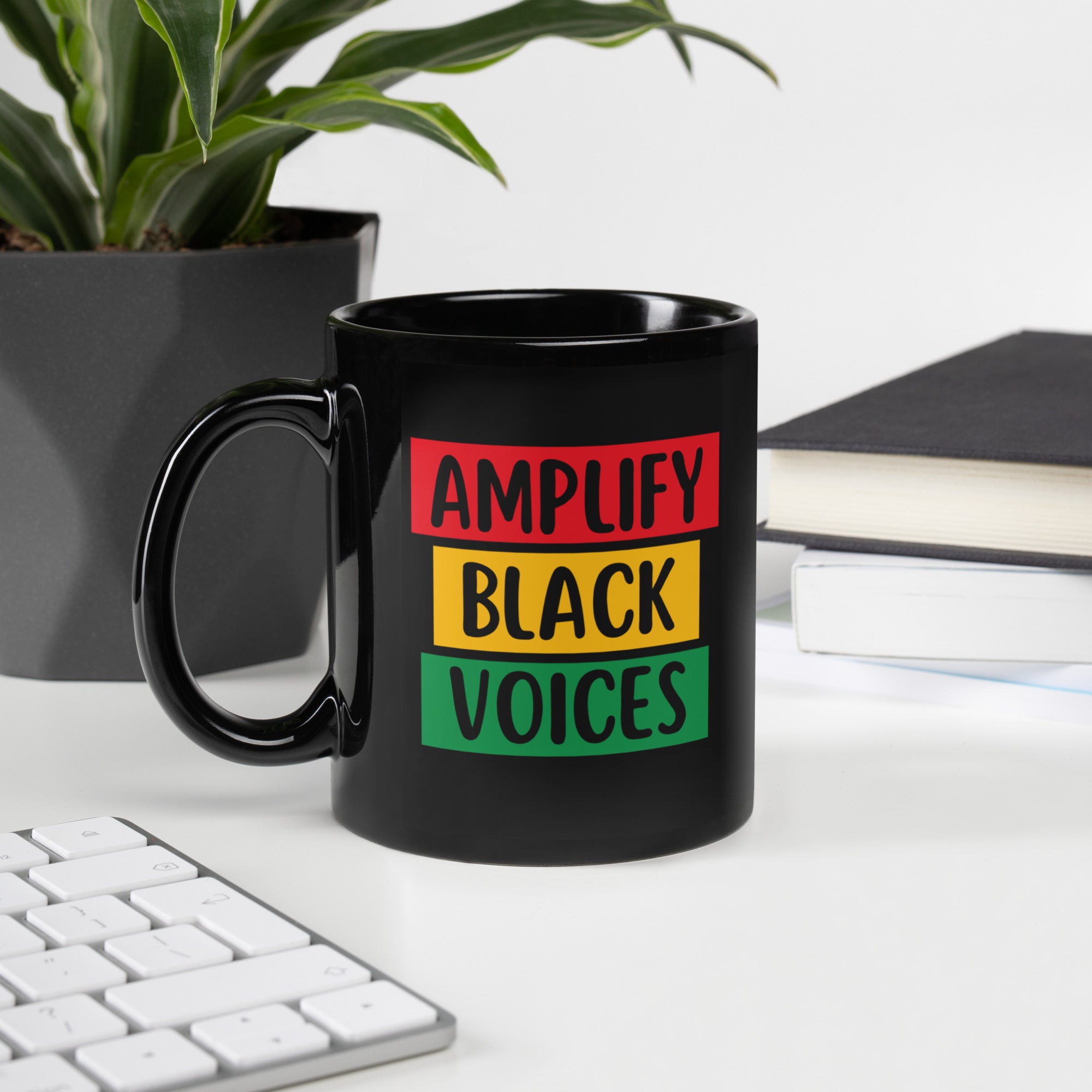 Amplify - Black Glossy Mug