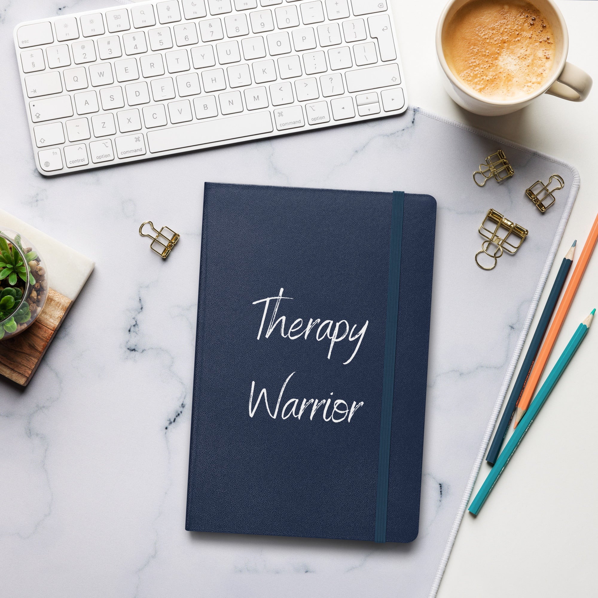 Therapy Warrior - Hardcover Bound Notebook