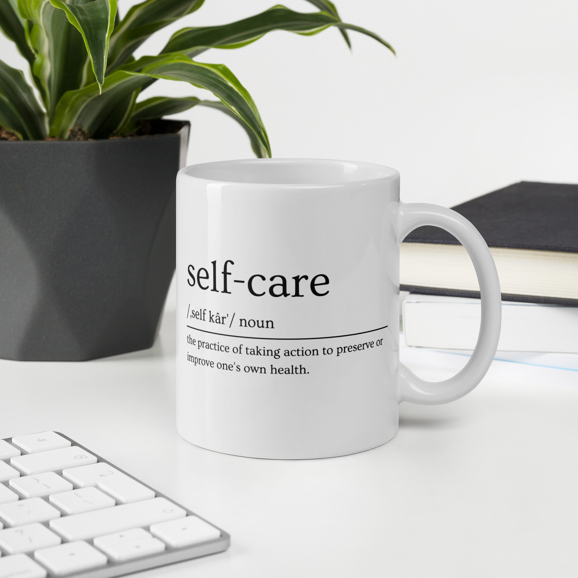 Self Care - White Glossy Mug