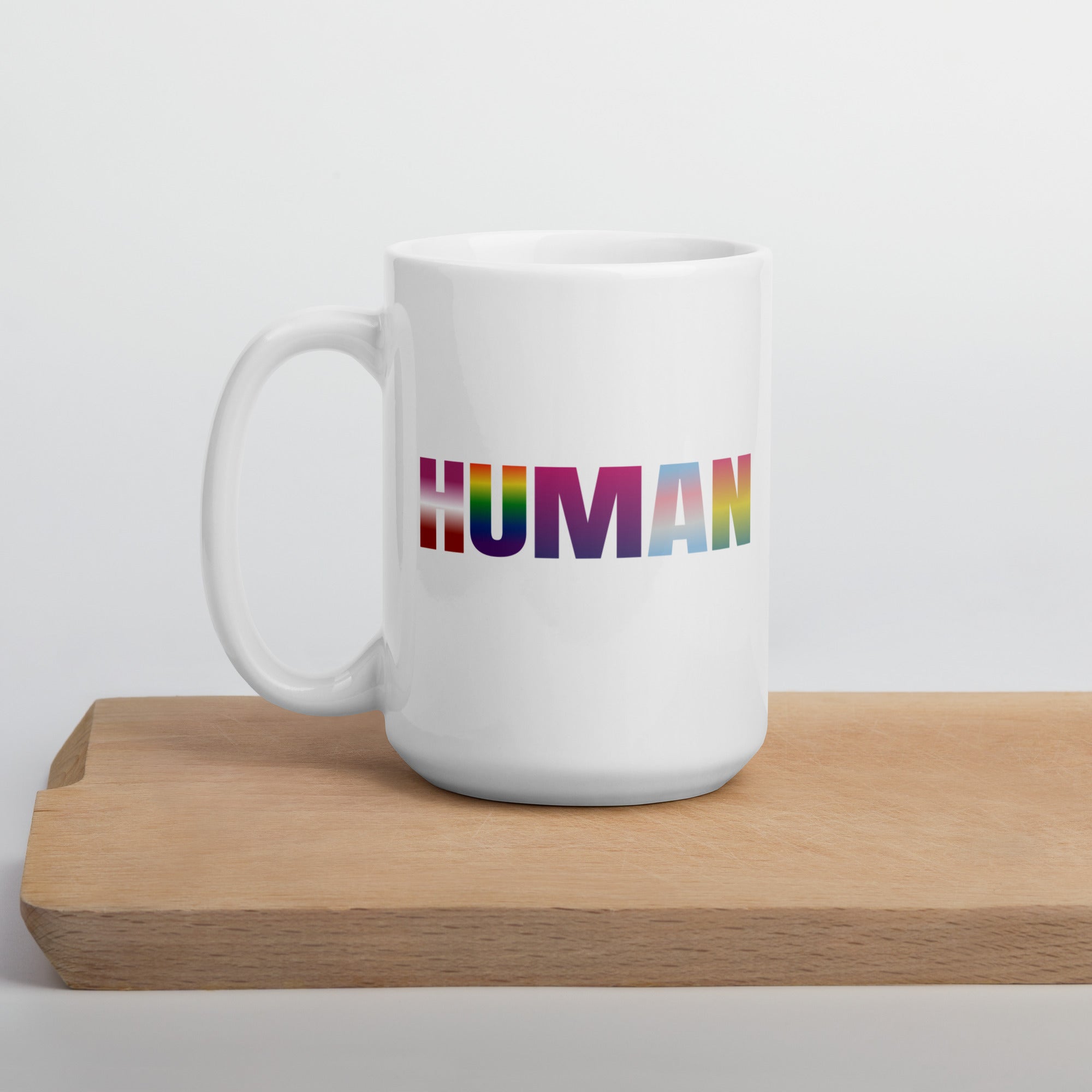 HUMAN - White Glossy Mug