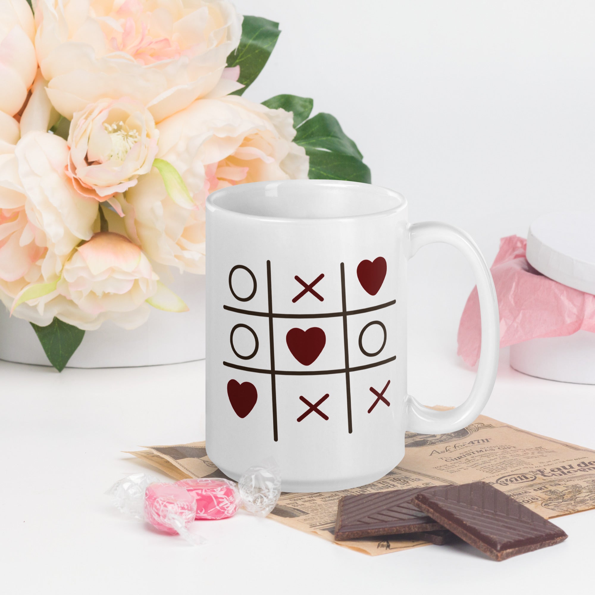 Hearts Win - White Glossy Mug