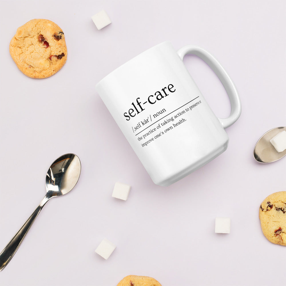 Self Care - White Glossy Mug
