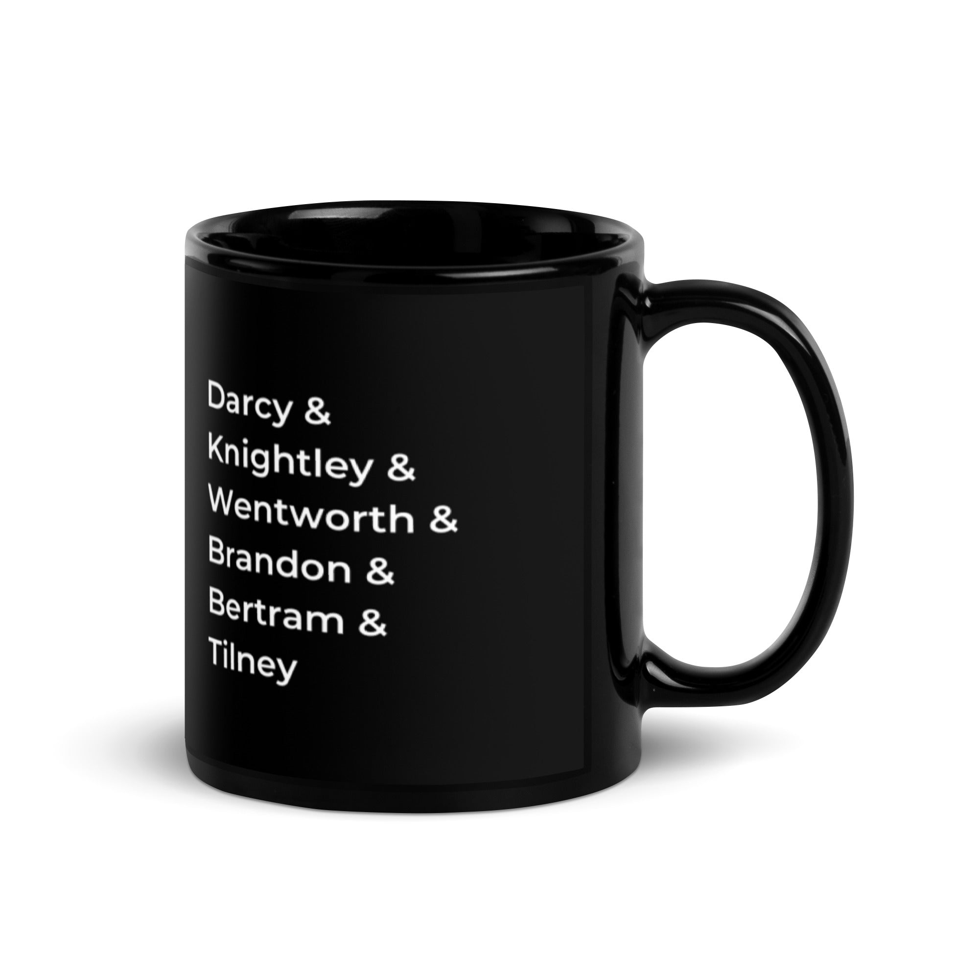 Literary Collection - Austen Men - Black Glossy Mug