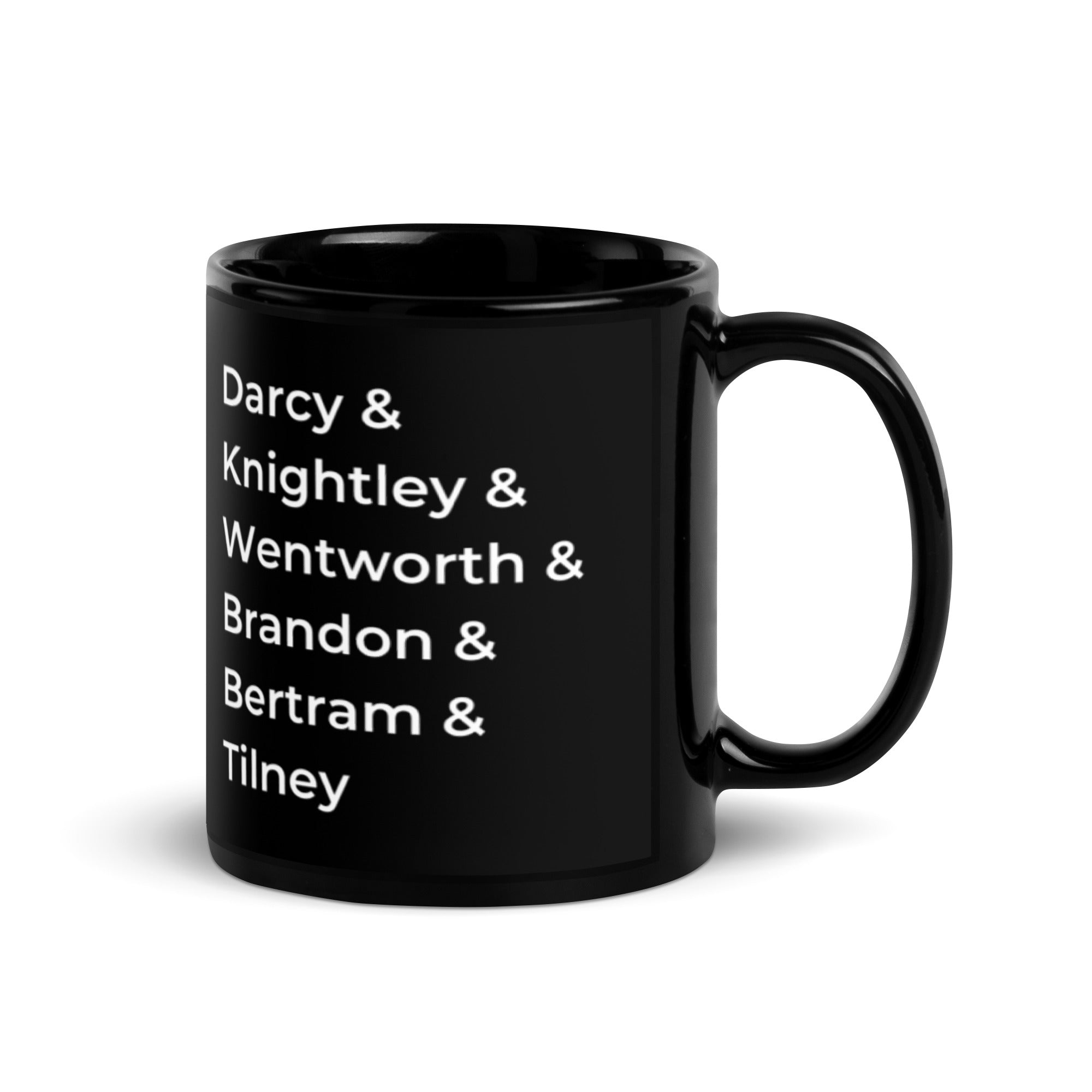 Literary Collection - Austen Men - Black Glossy Mug