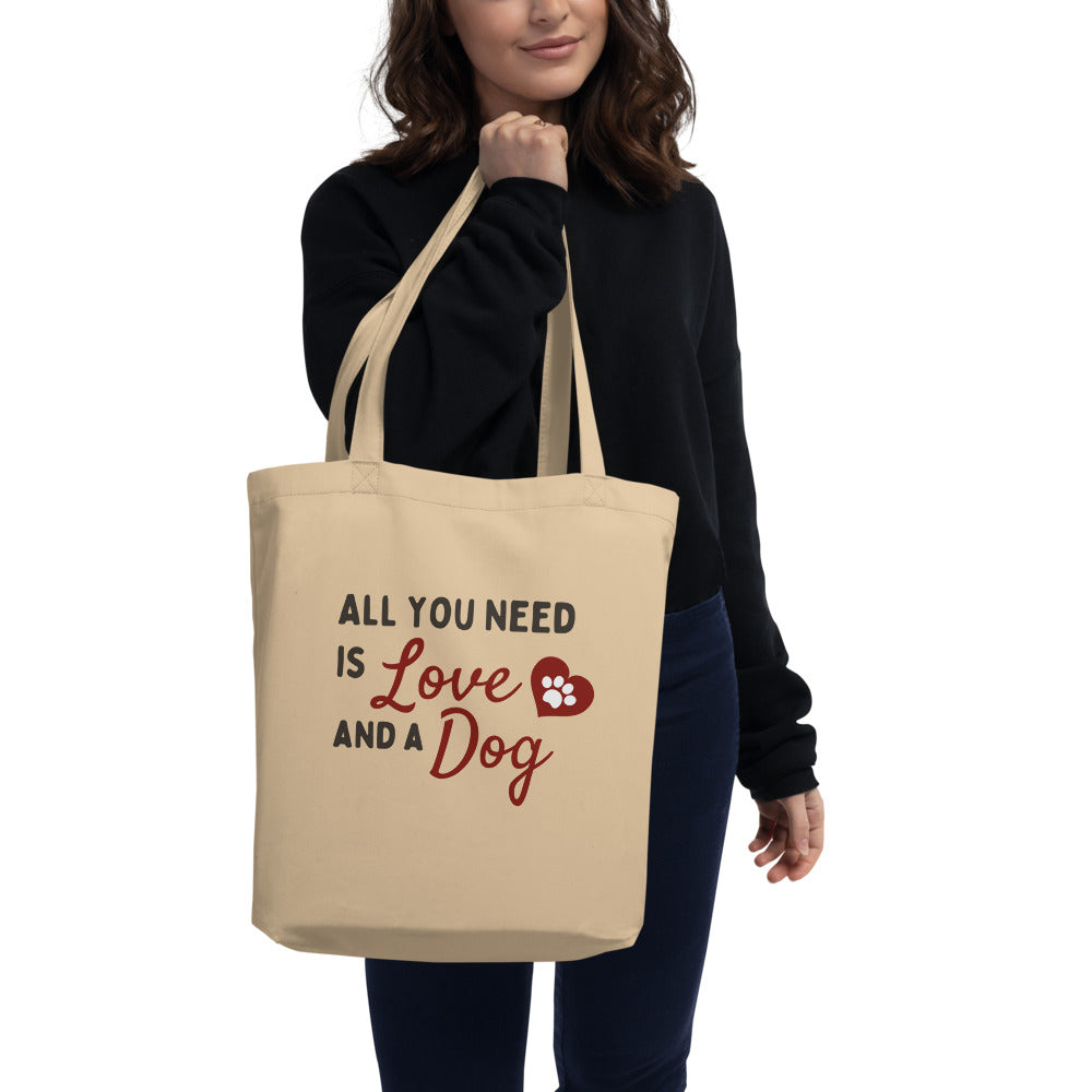 Love and a Dog Eco Tote Bag