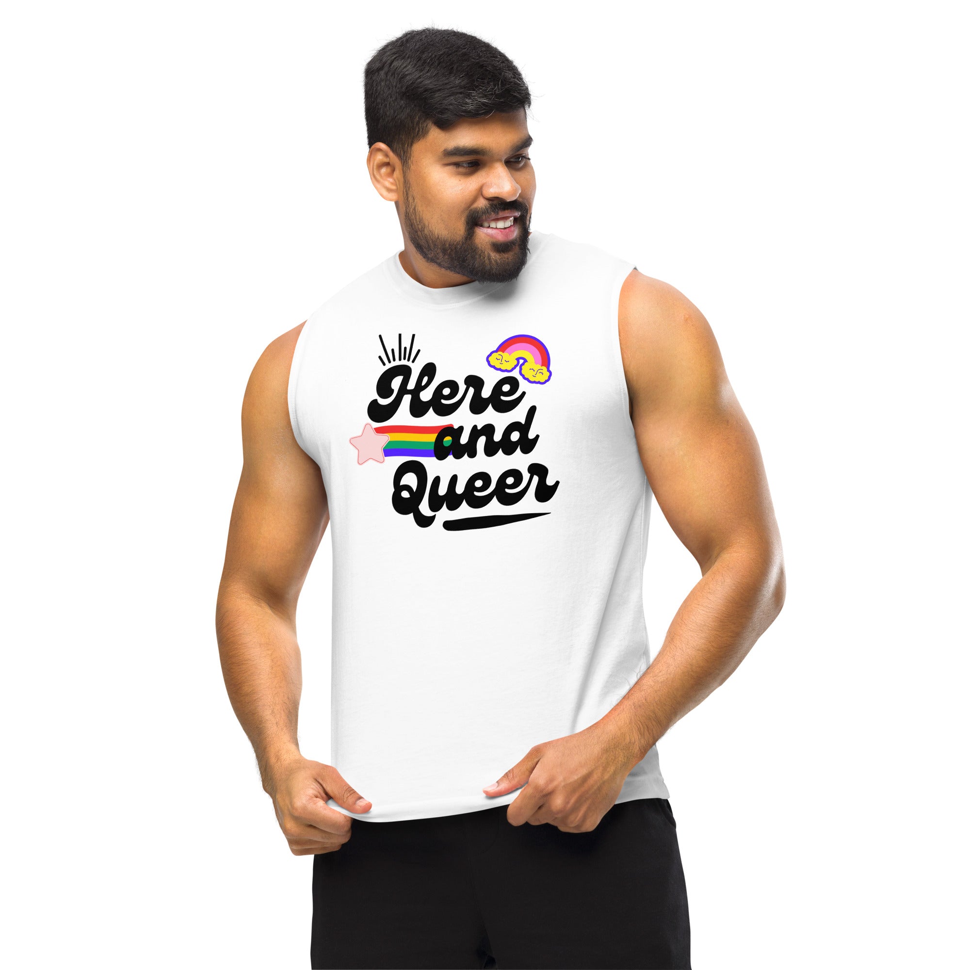 Here and Queer - Unisex Muscle Shirt
