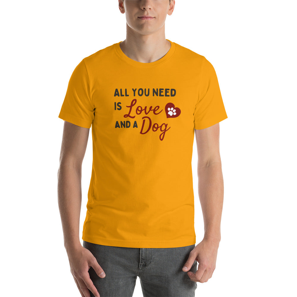 Love and a Dog - Short-sleeve unisex t-shirt