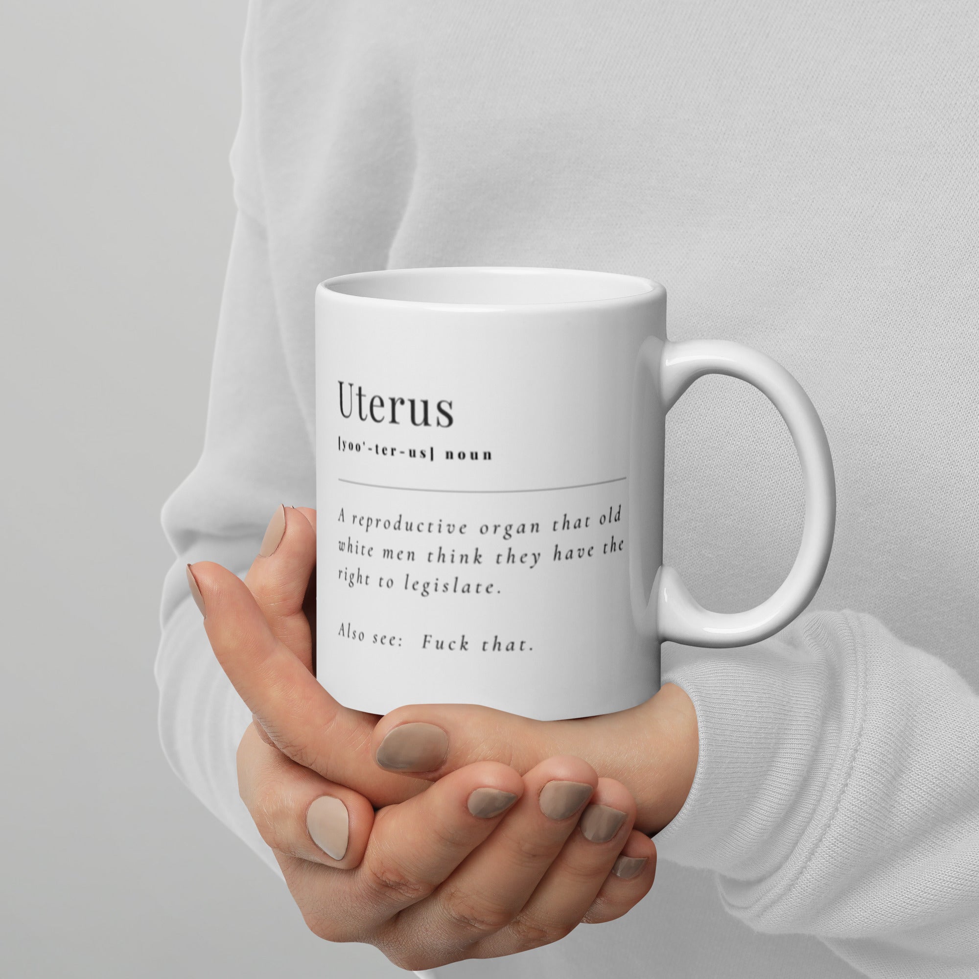 Uterus - White glossy mug