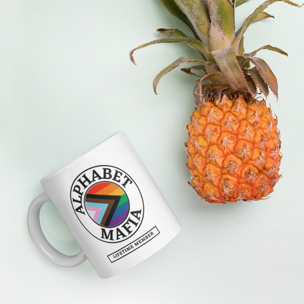 Alphabet Mafia - White glossy mug