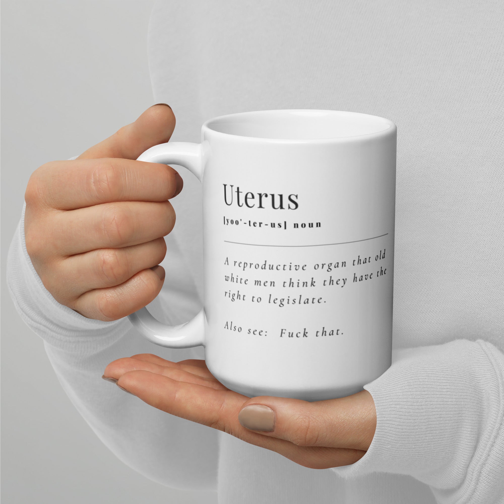 Uterus - White glossy mug