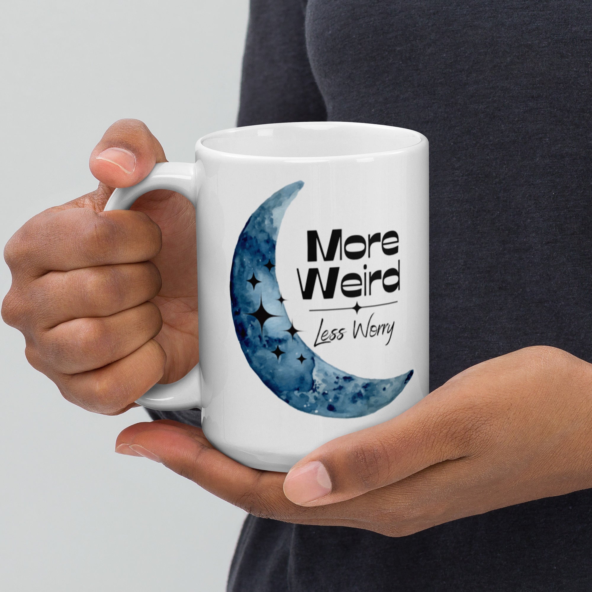 More Weird, Less Worry - White Glossy Mug