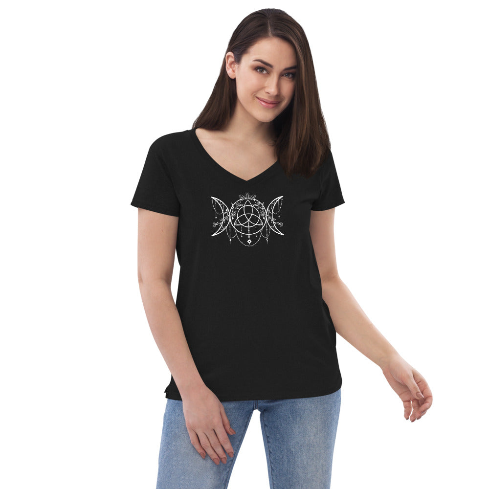 Triple Moon - Women’s recycled v-neck t-shirt