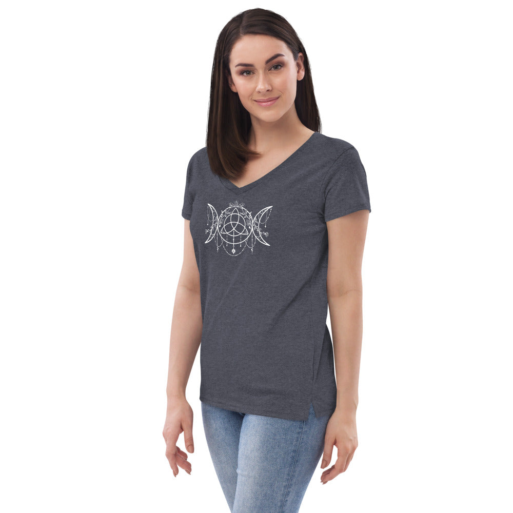 Triple Moon - Women’s recycled v-neck t-shirt